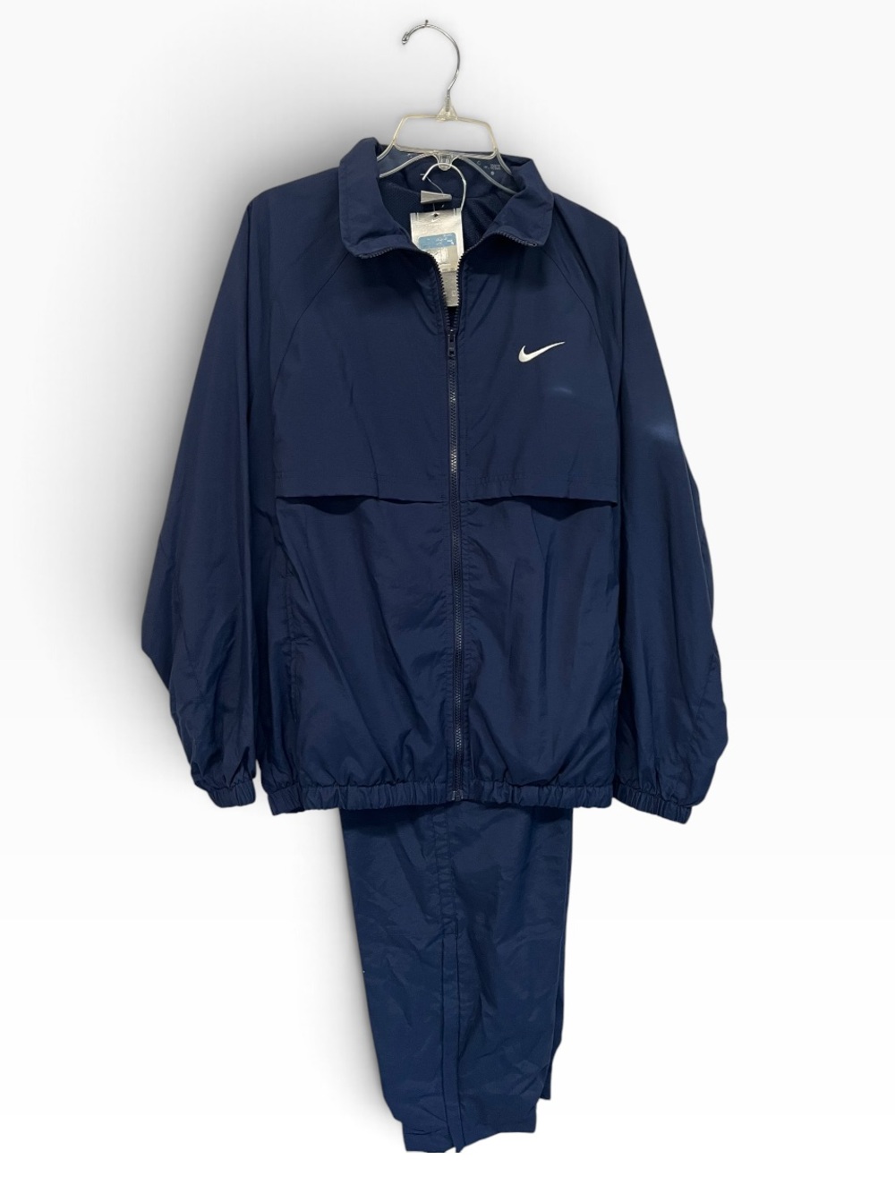 Vintage Nike Team Track Suit Navy Windbreaker Jacket & Pants Set Unisex M